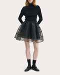Cayla Liquid Myrtia Flared Mini Skirt