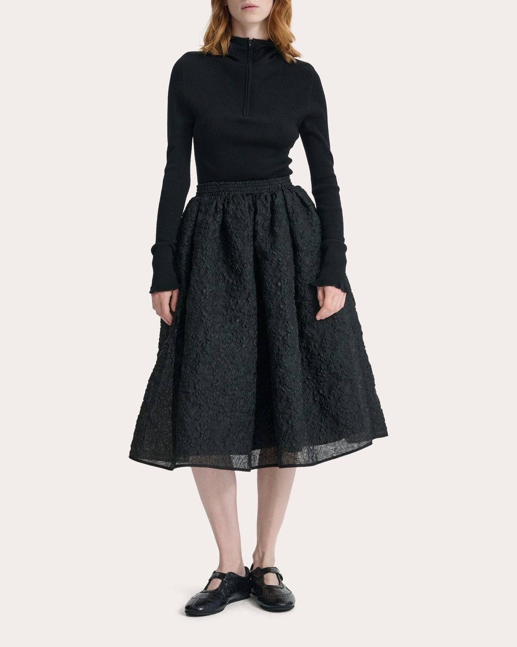 Mala Grasmere Matelassé Midi Skirt