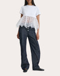 Connie Jersey Myrtia Combo Peplum T-Shirt