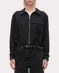 Fluid Cinched Shirt Jacket