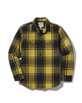 Retro Wool Padded Shirt Jacket - Mustard Black