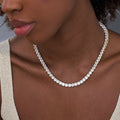 GLD Diamond Tennis Necklace in Yellow Gold- 5mm