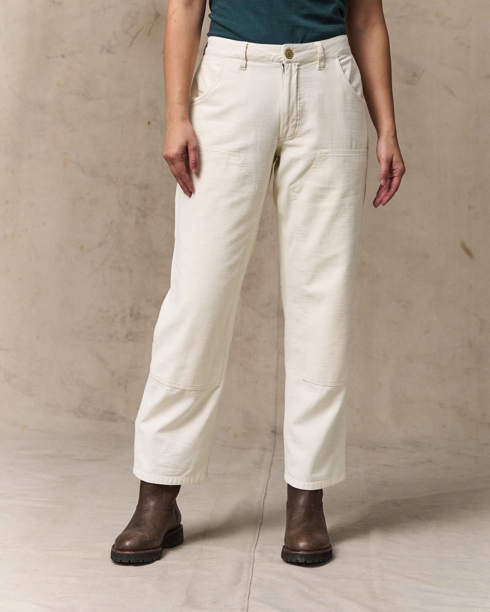 Women's Reverse Sateen Double Front Pants - Natural Seed