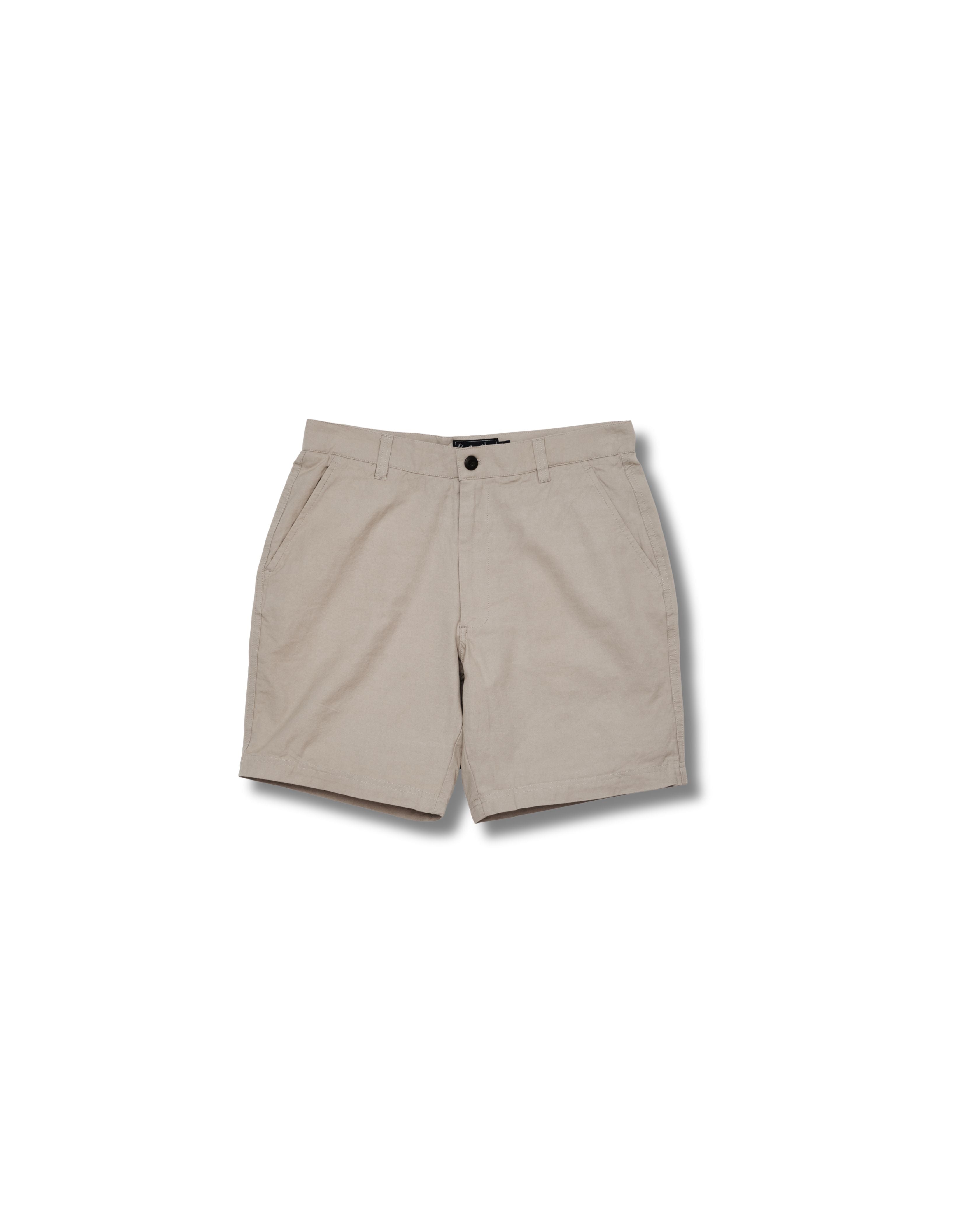 Bimini Cotton Linen Blend Shorts 8" - Glacier Gray