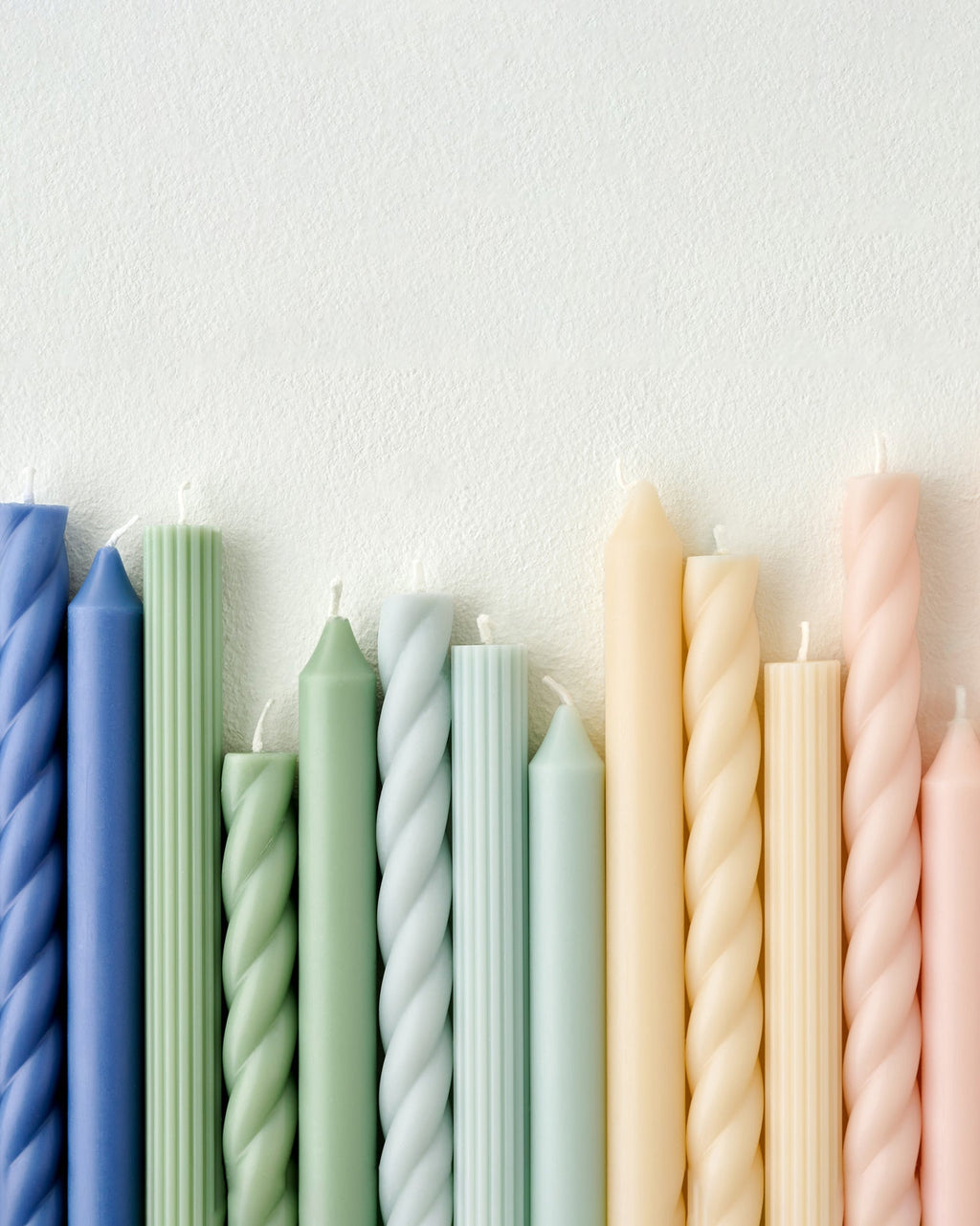 Assorted Blush Taper Candle Set
