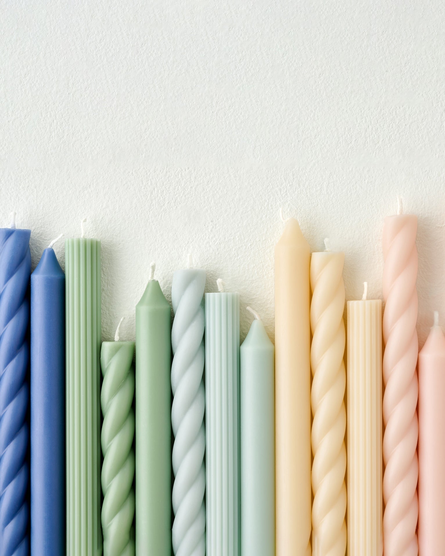 Assorted Blush Taper Candle Set