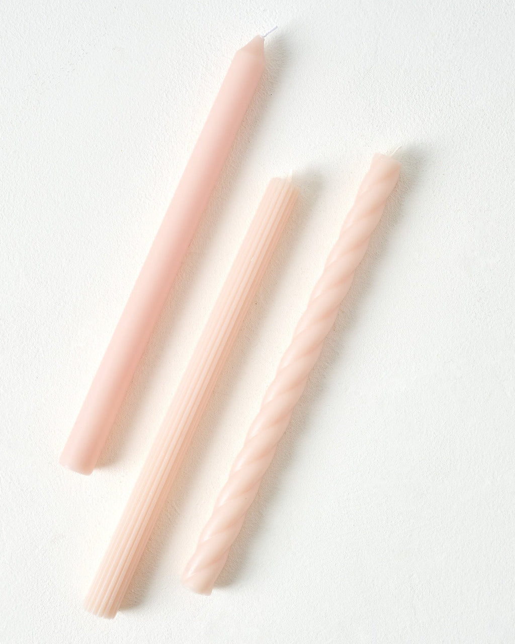 Assorted Blush Taper Candle Set