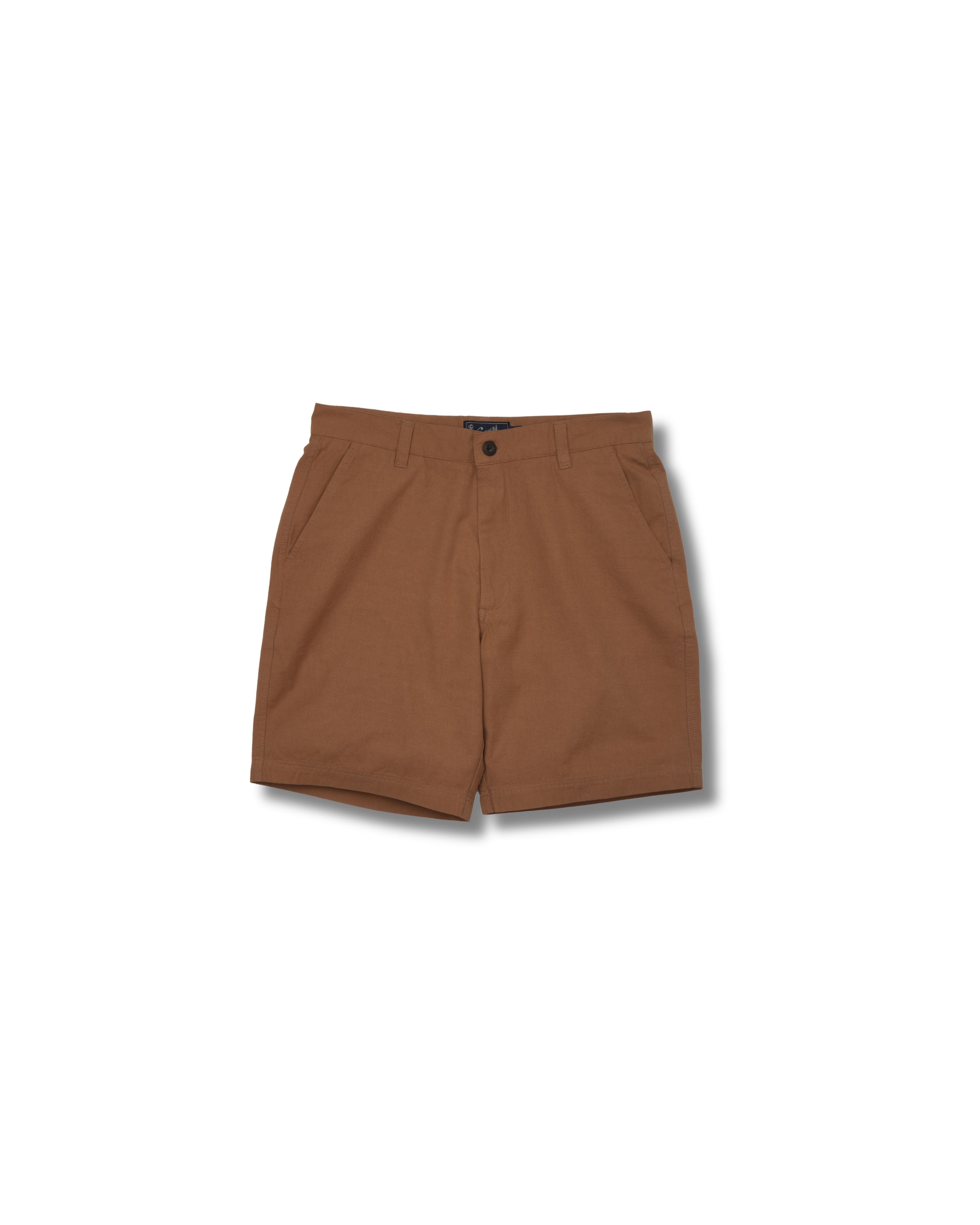 Bimini Linen Blend Shorts 8" - Coffee