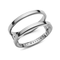 Elan Dual Ring Silver
