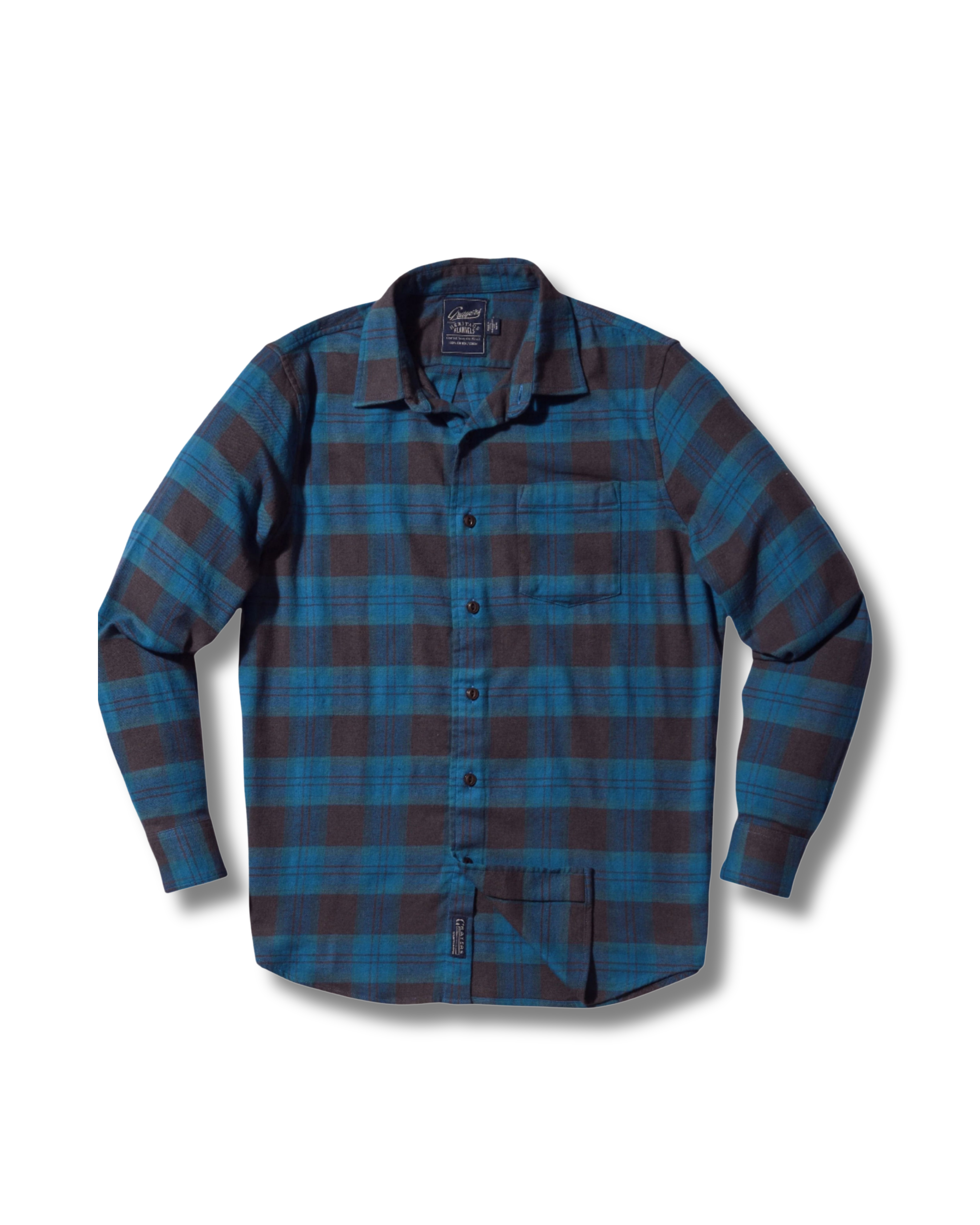 Shady Grove Stretch Flannel Shirt - Teal Olive