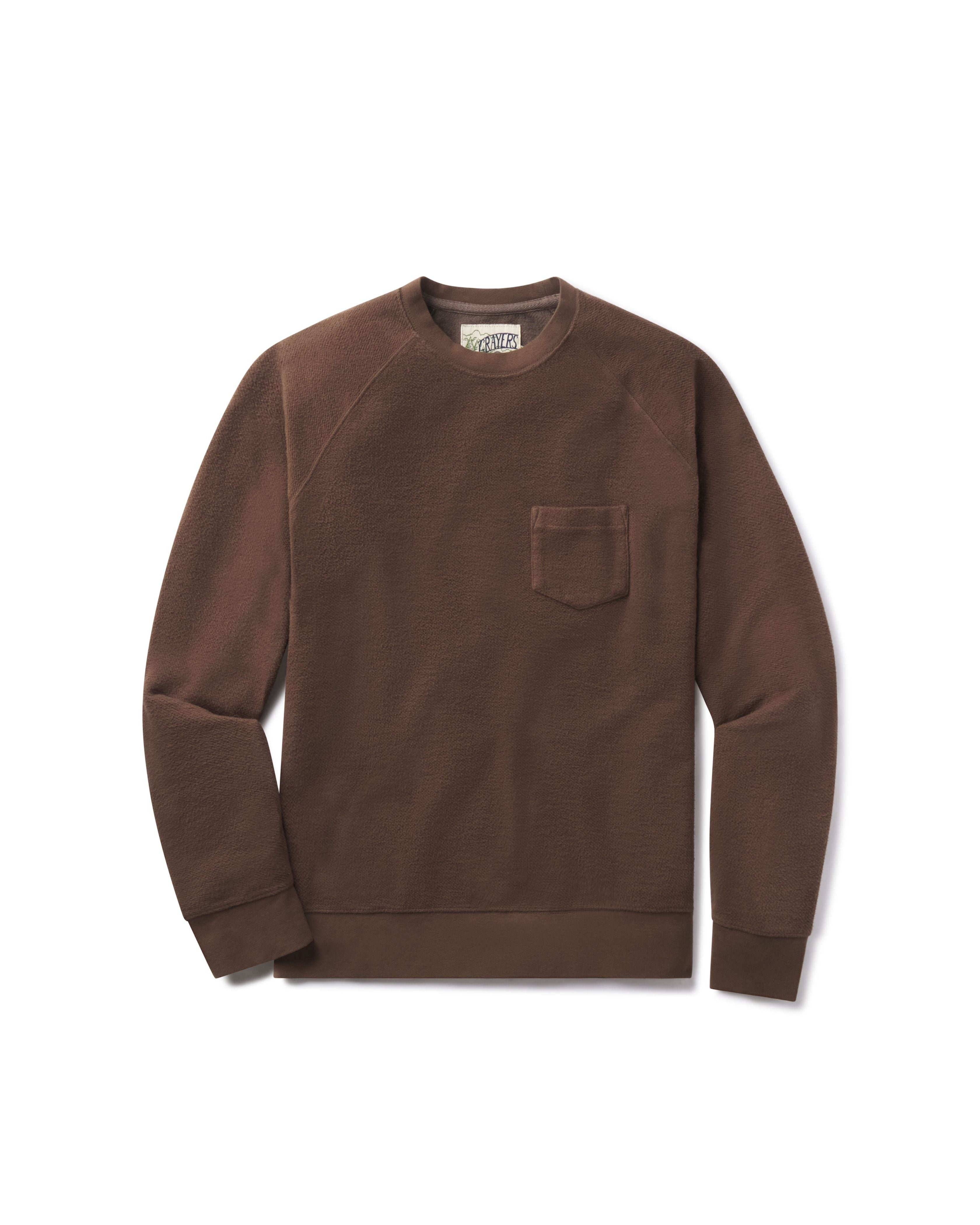 Dunlop Reverse Fleece Crew Neck - Dark Earth