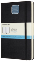 Moleskine Classic Notebook, Expanded Large, Dotted, Black Hard Cover (5 x 8.25)
