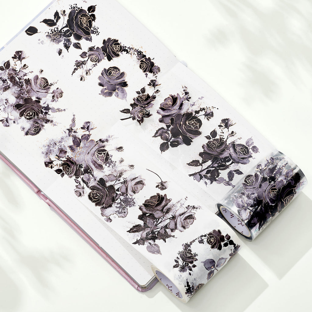 Rose Noir Wide Washi/PET Tape (GILDED)