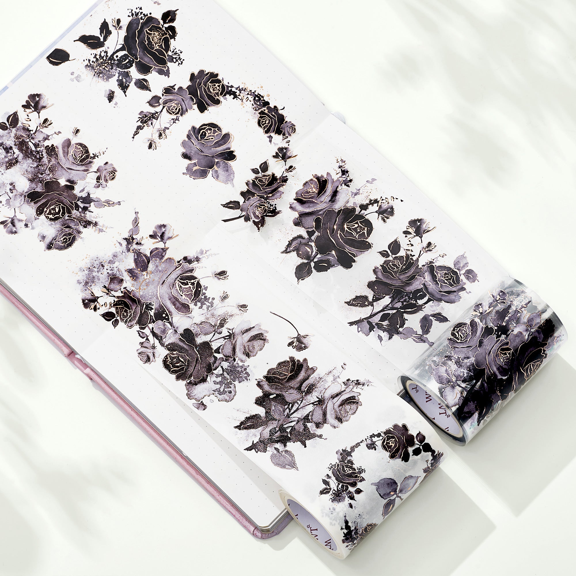 Rose Noir Wide Washi/PET Tape (GILDED)