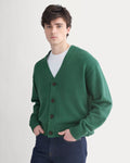 Cropped Cardigan in Everyday Cotton | Hunter Green
