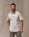 Short Sleeve Lightweight Alaskan Guide Shirt - Light Blue / Tan Plaid