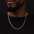 Rope Chain in White Gold - 4mm