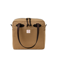 Rugged Twill Zipper Tote Bag - Tan