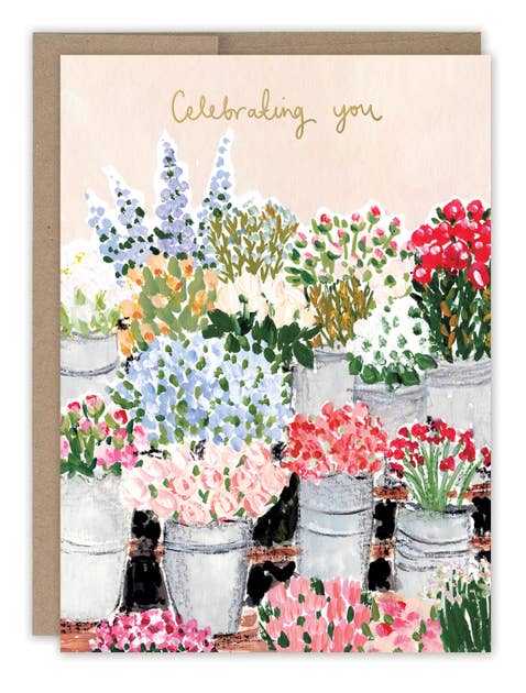 Flower Market Birthday Card