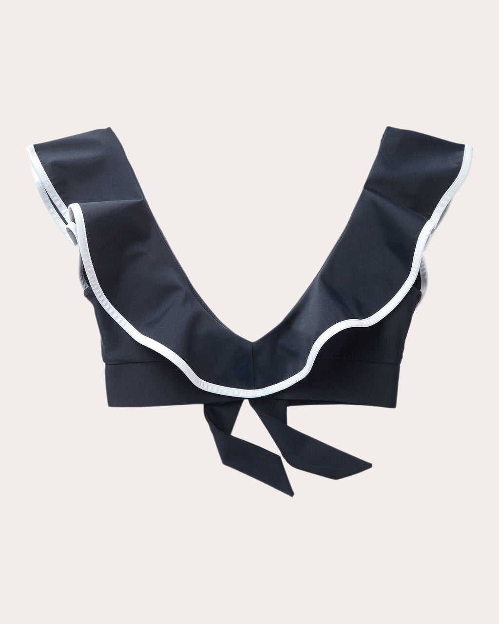 Deep Ruffle-Trim Bikini Top