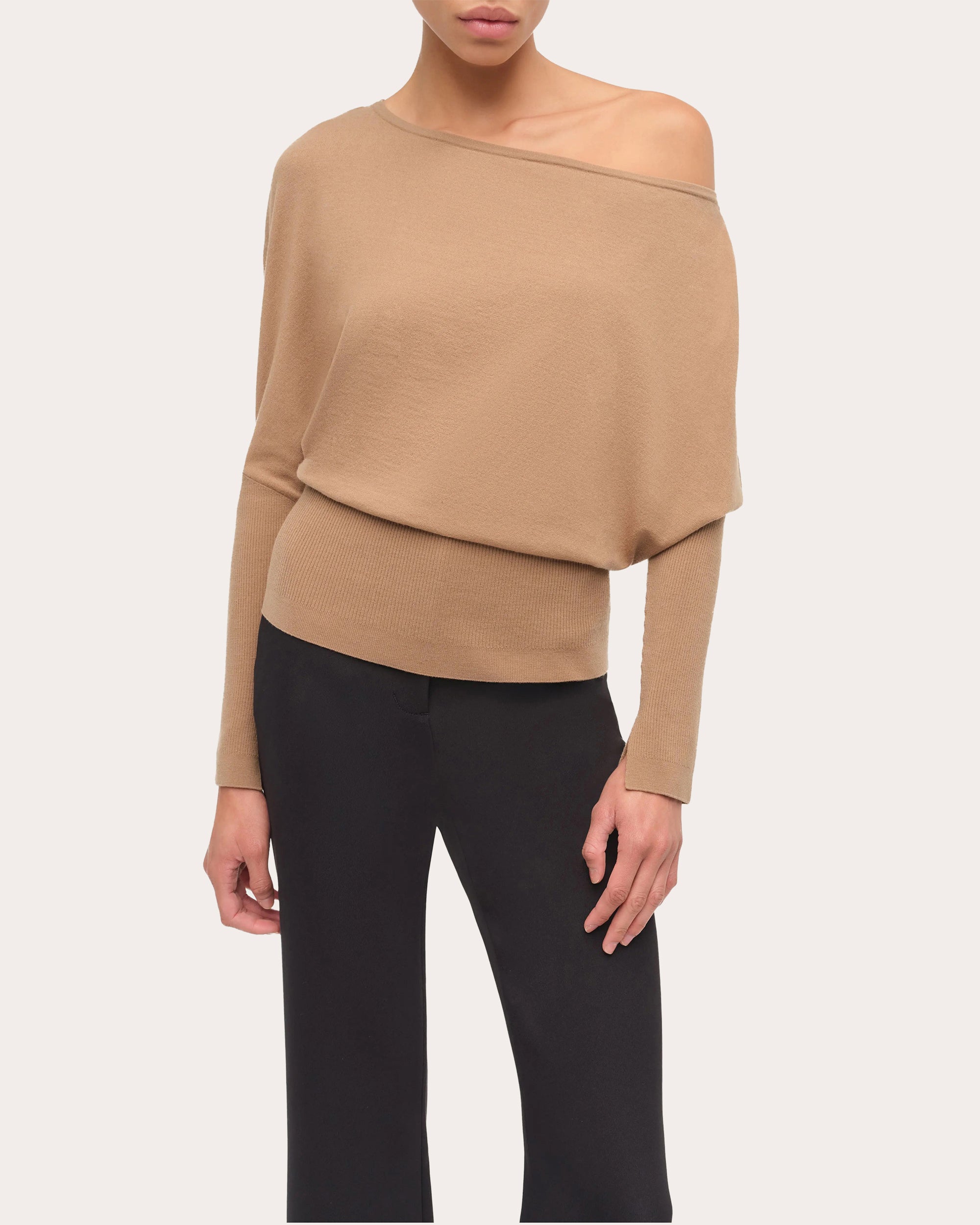 Lavina Knit Draped Asymmetric Sweater