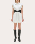 Adler Poplin Belted Mini Shirt Dress