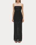 Xyla Sequin Strapless Gown