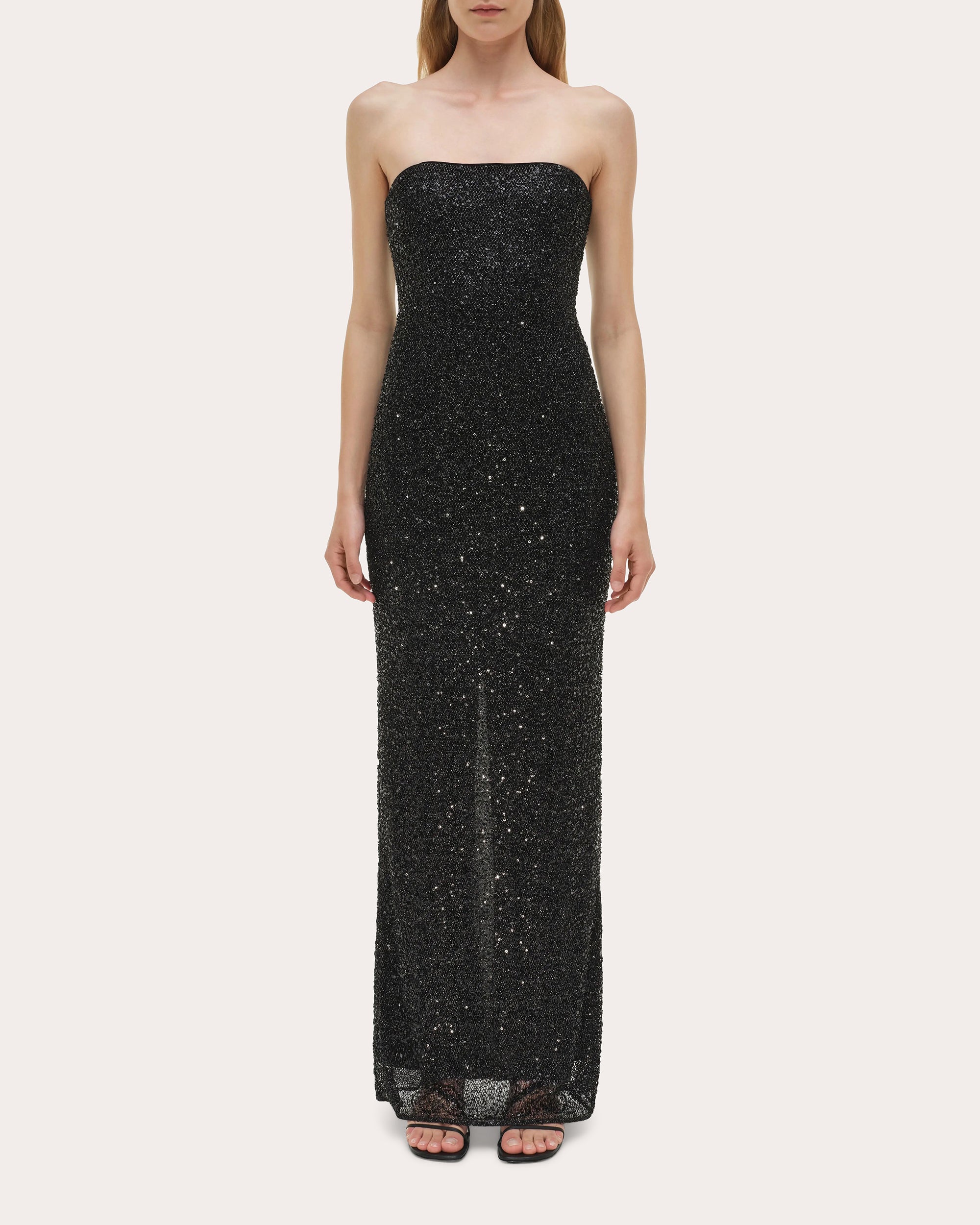Xyla Sequin Strapless Gown
