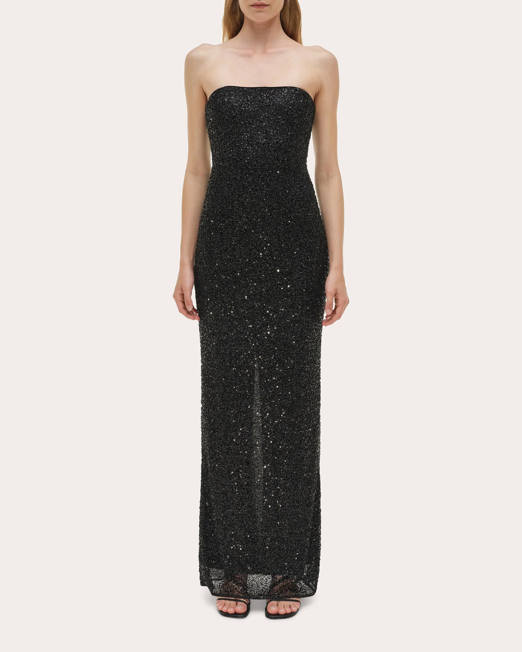 Xyla Sequin Strapless Gown