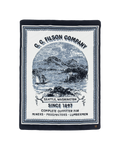 Wool-blend Blanket - Navy / Mountain Sea