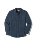 Brando Lightweight Double Cloth Shirt - Midnight Navy