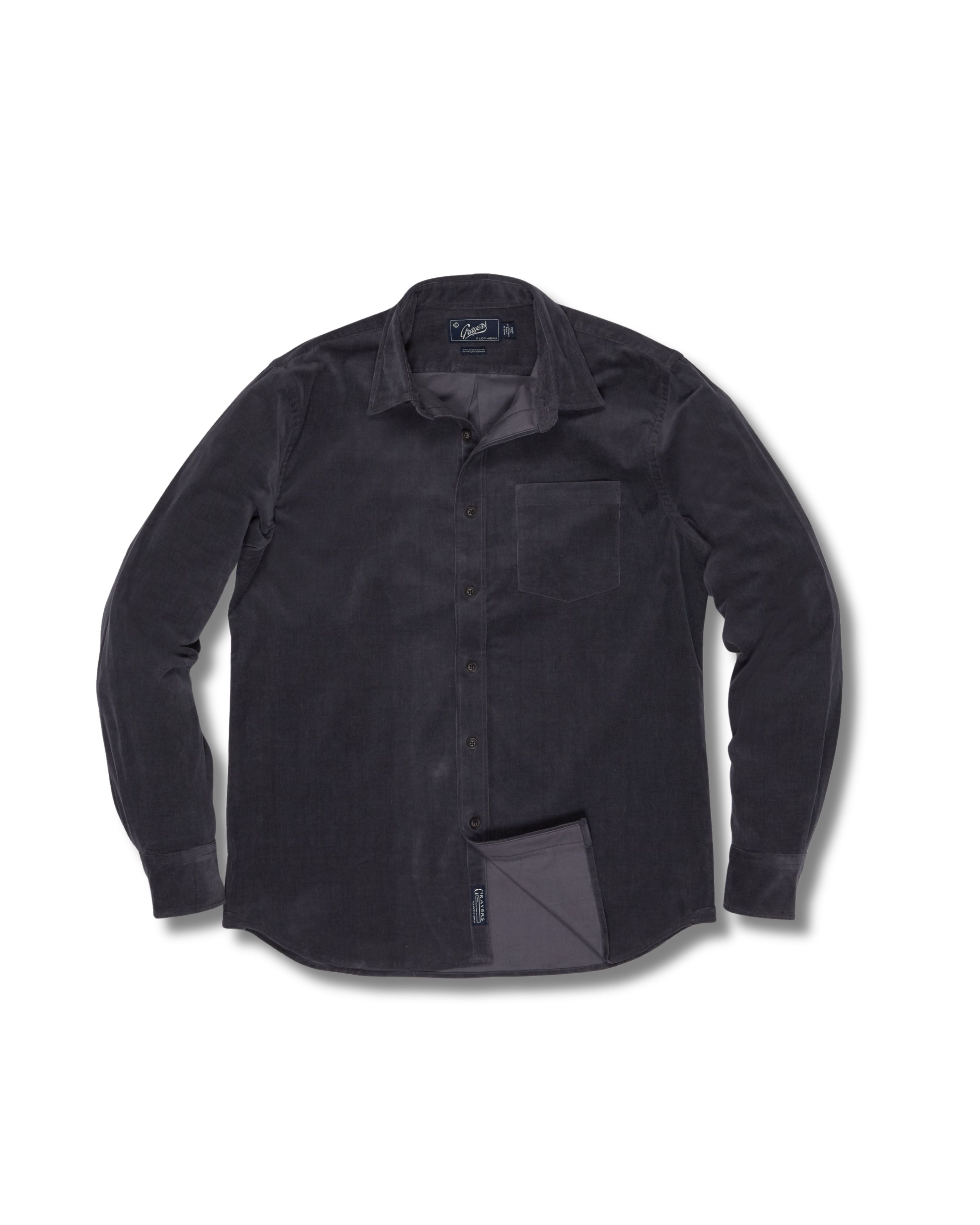 Sutherland Stretch Corduroy Shirt - Pewter *