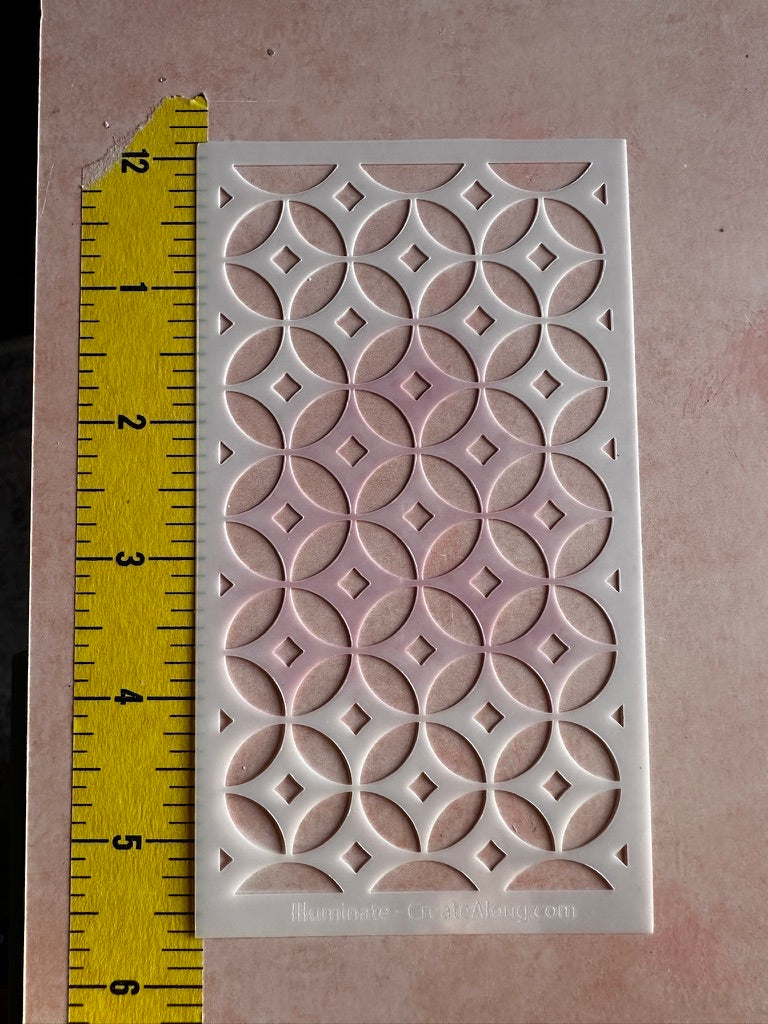 Illuminate polymer clay crafting mylar stencil texture sheet