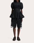 Conner Smocked Cotton Peplum Top