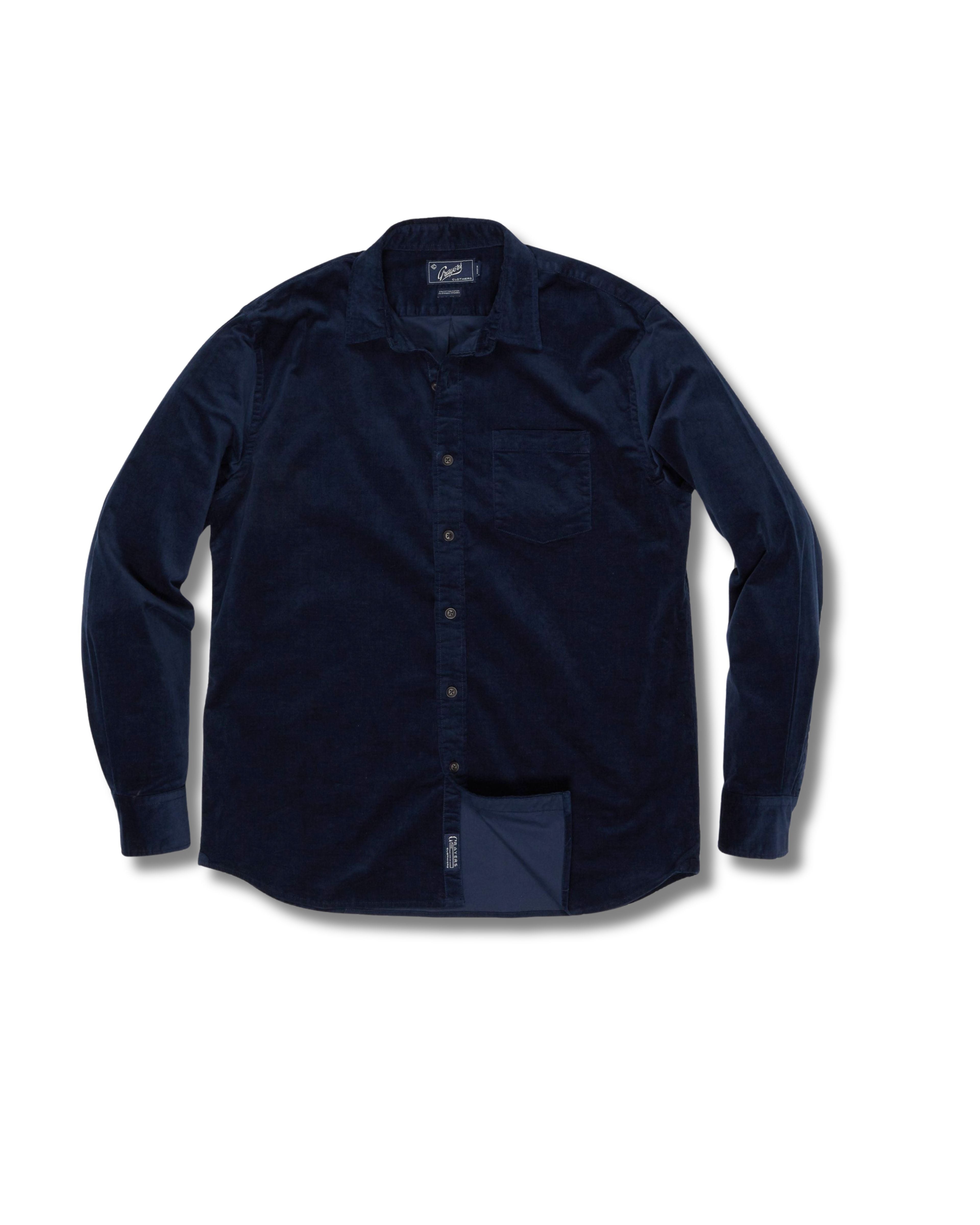 Sutherland Stretch Corduroy Shirt - Caviar  *