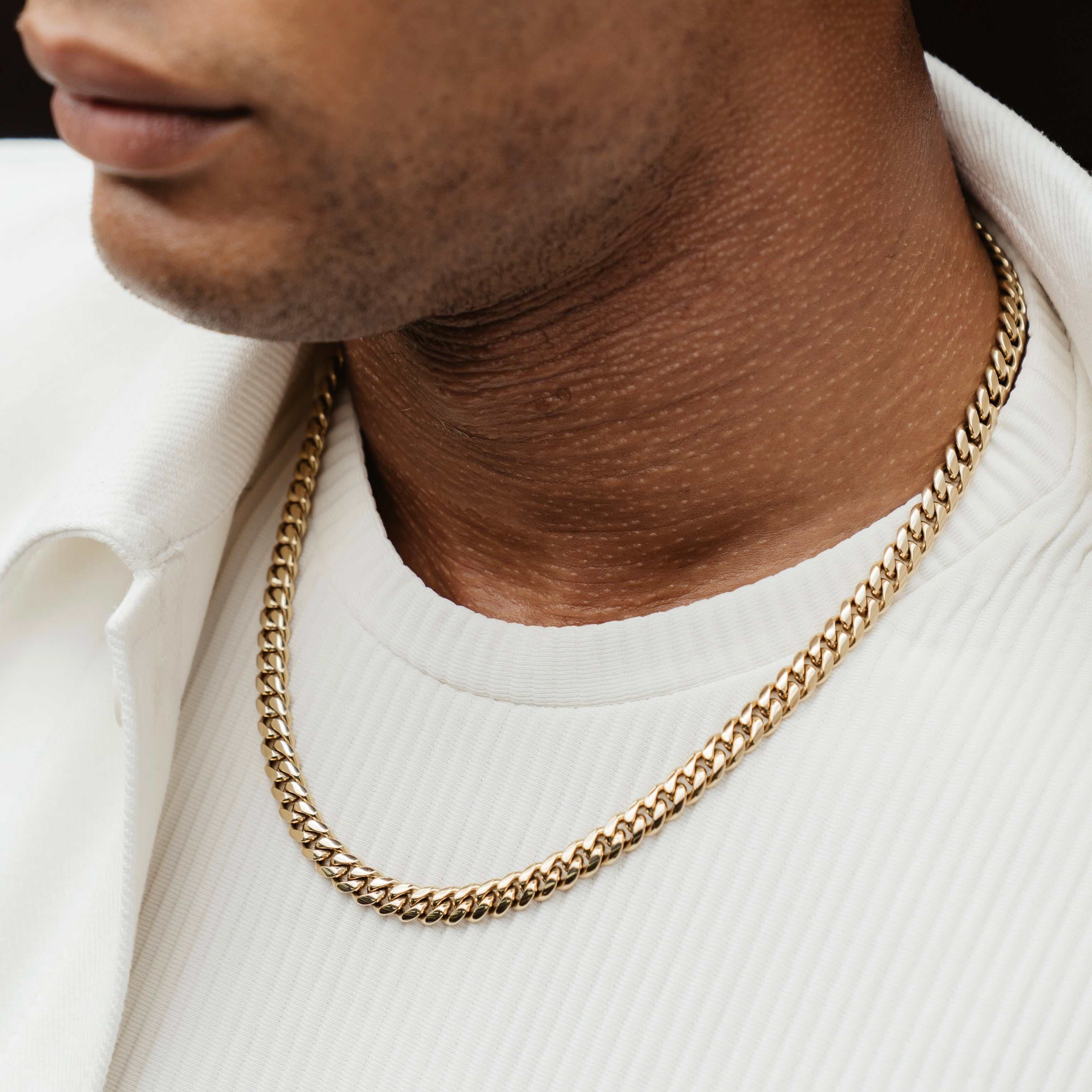 GLD Miami Cuban Link Chain in Yellow Gold - 8mm