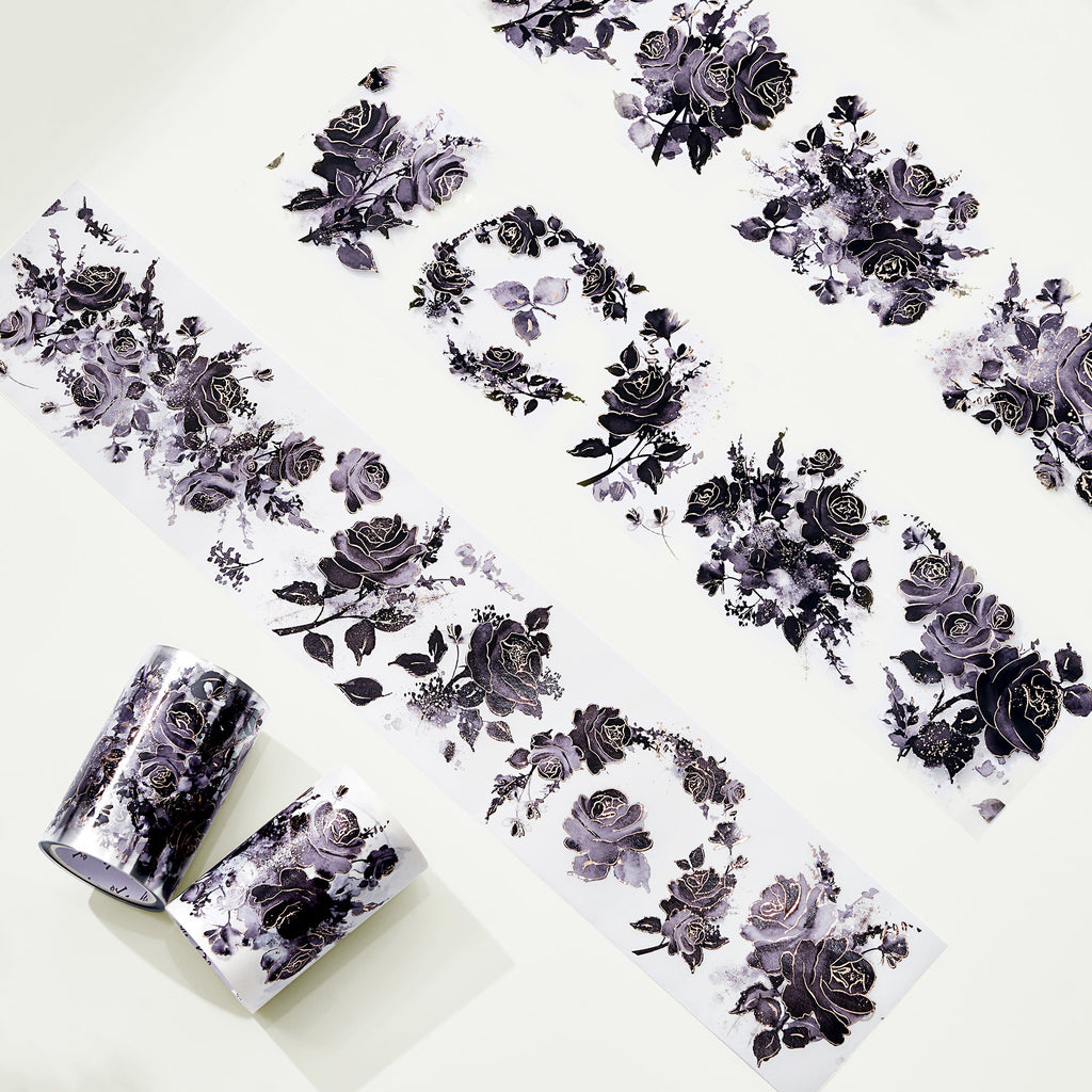Rose Noir Wide Washi/PET Tape (GILDED)