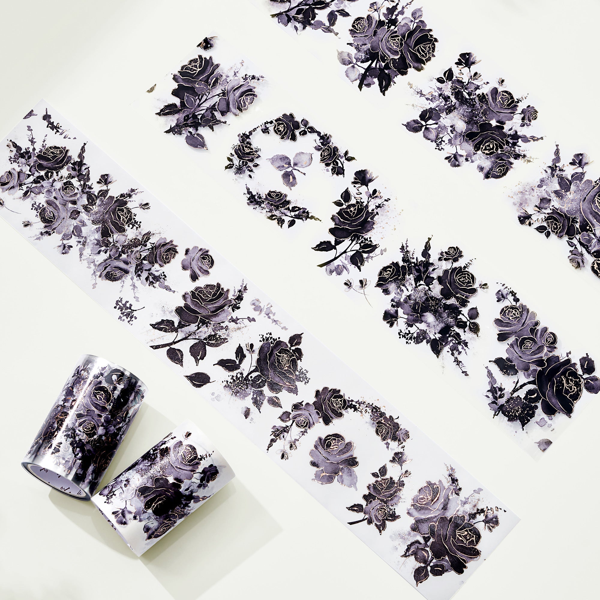 Rose Noir Wide Washi/PET Tape (GILDED)