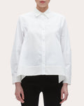 Techno Poplin Flounce-Hem Shirt