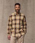 Madras Button-Down Shirt - Tan / Spruce Multicolor