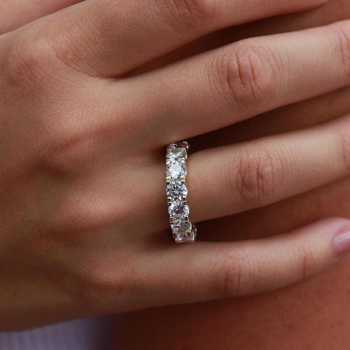 Diamond Tennis Bracelet + Diamond Eternity Ring Gift Bundle in Yellow Gold - 5mm