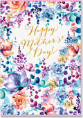 Mother's Day Greeting Card Happy Watercolor Florals