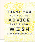 Mother's Day Greeting Card All the Advice