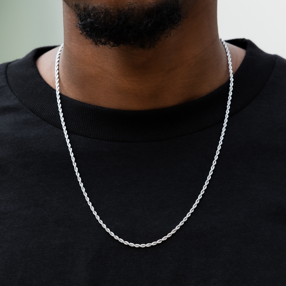GLD Rope Chain in White Gold - 2mm