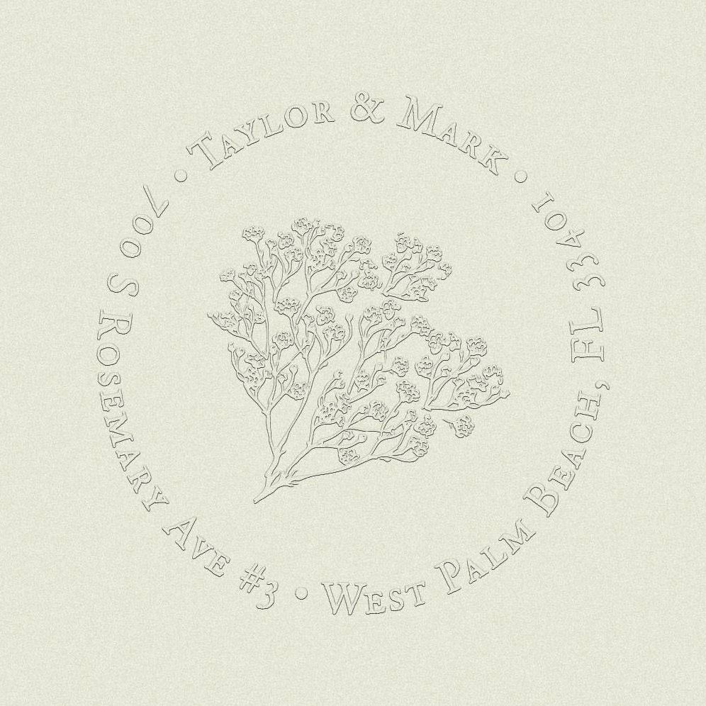 Baby's Breath Custom Embosser Plate with Embossing Tool
