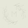 Monogram Leaves Custom Embosser Plate with Embossing Tool