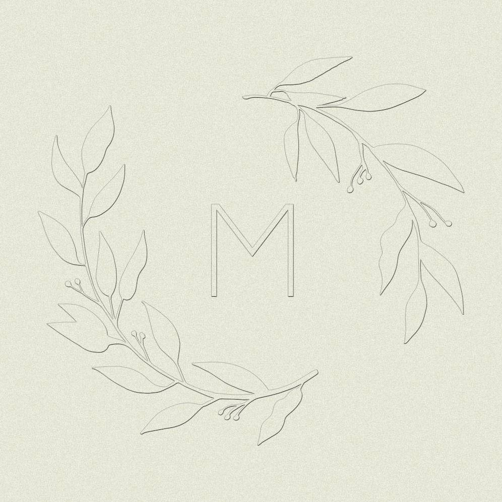 Monogram Leaves Custom Embosser Plate with Embossing Tool