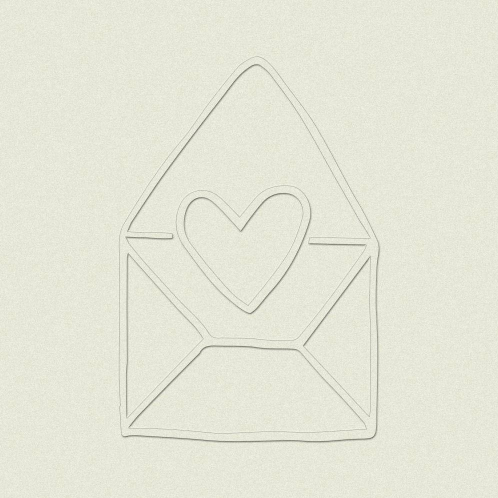Love Letter Embosser Plate with Embossing Tool