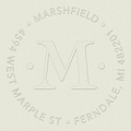 Single Initial Monogram Custom Embosser Plate