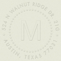 Single Bold Monogram Custom Embosser Plate